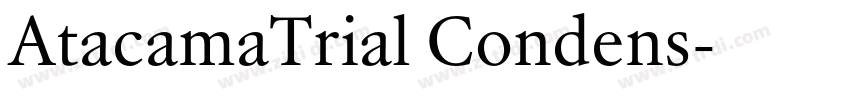 AtacamaTrial Condens字体转换 AtacamaTrial Condens字体转换